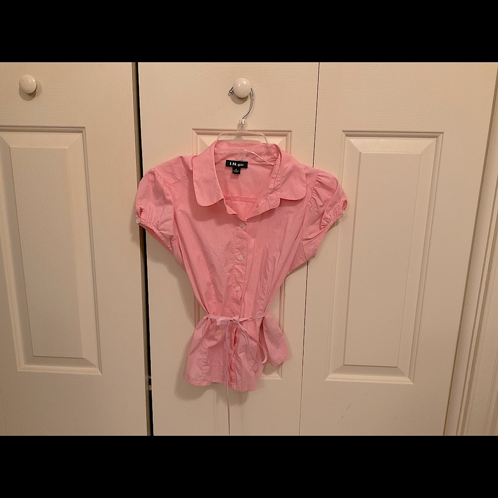 I.N. Girl Light Pink Collared Shirt (Size XL - Kids)
